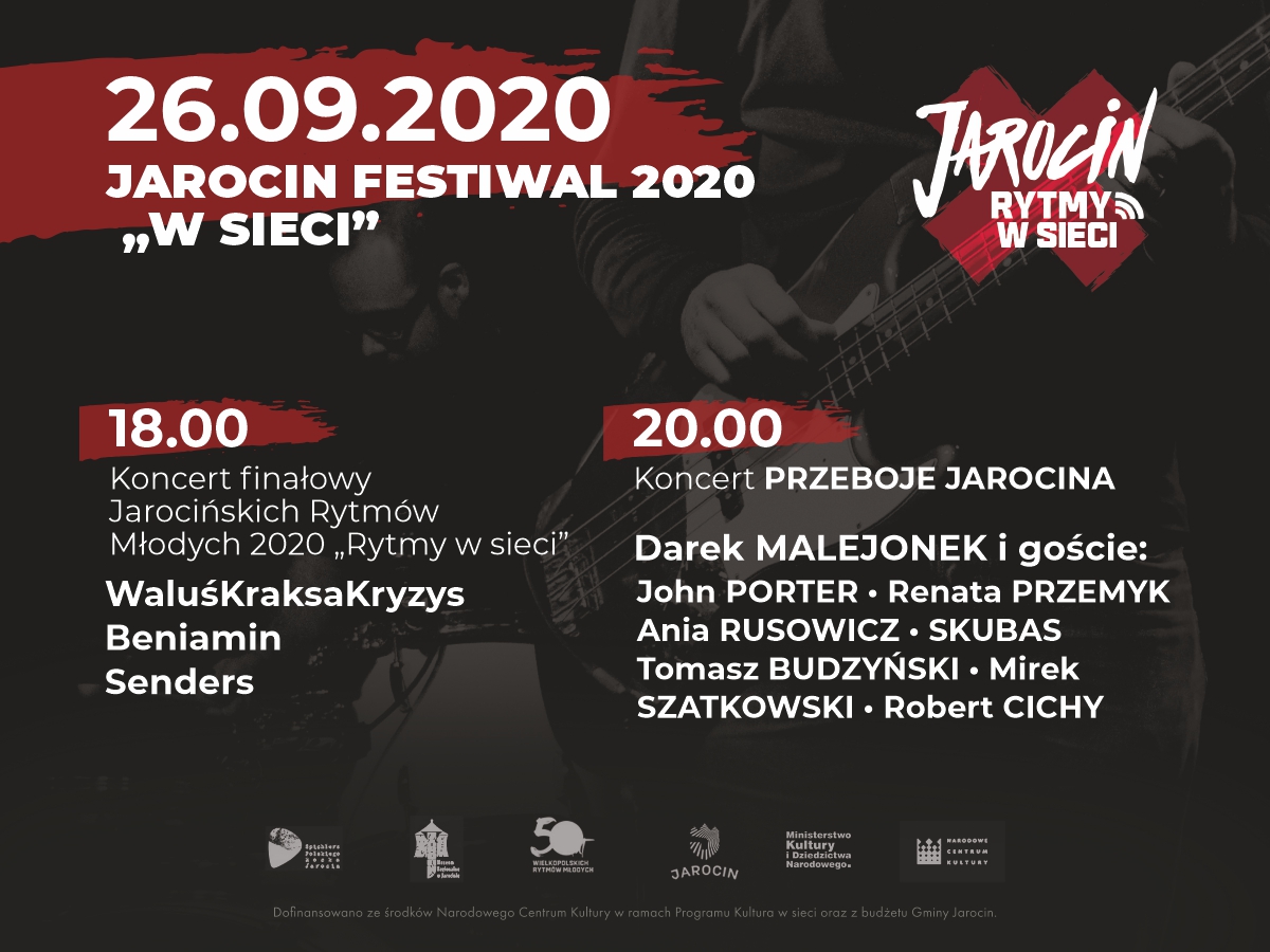 Jarocin Festiwal 2020 “w sieci” – tak prezentuje się rozkład jazdy.