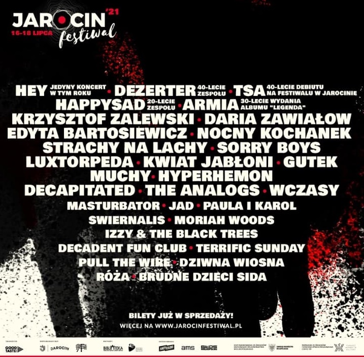 Jarocin Festiwal 2021 – znamy pełen line up