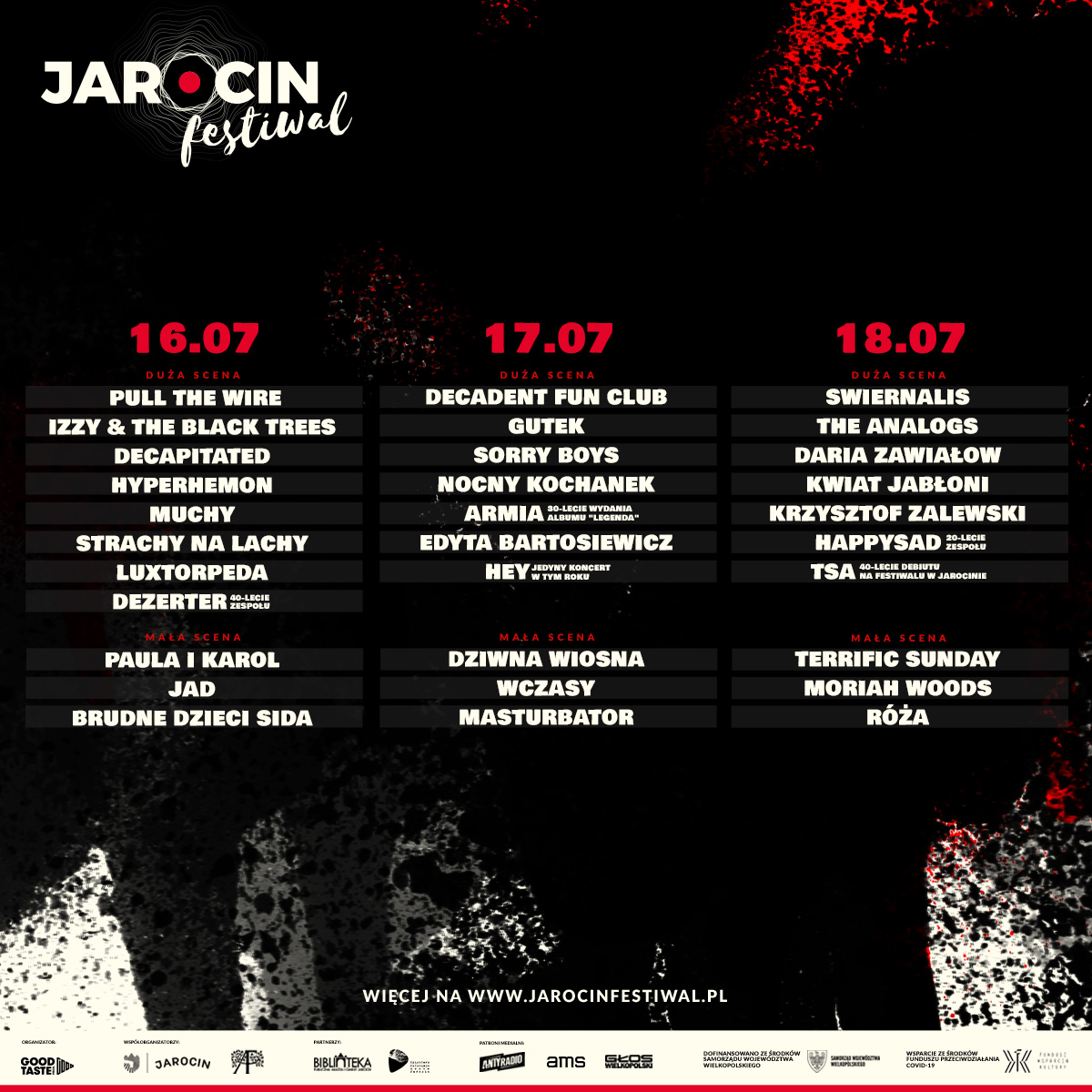 Jarocin Festiwal 2021 – znamy podział na dni i dużą/małą scenę.