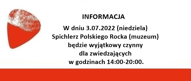 Zmiana w godzinach otwarcia muzeum w dniu 3.07.2022 r.