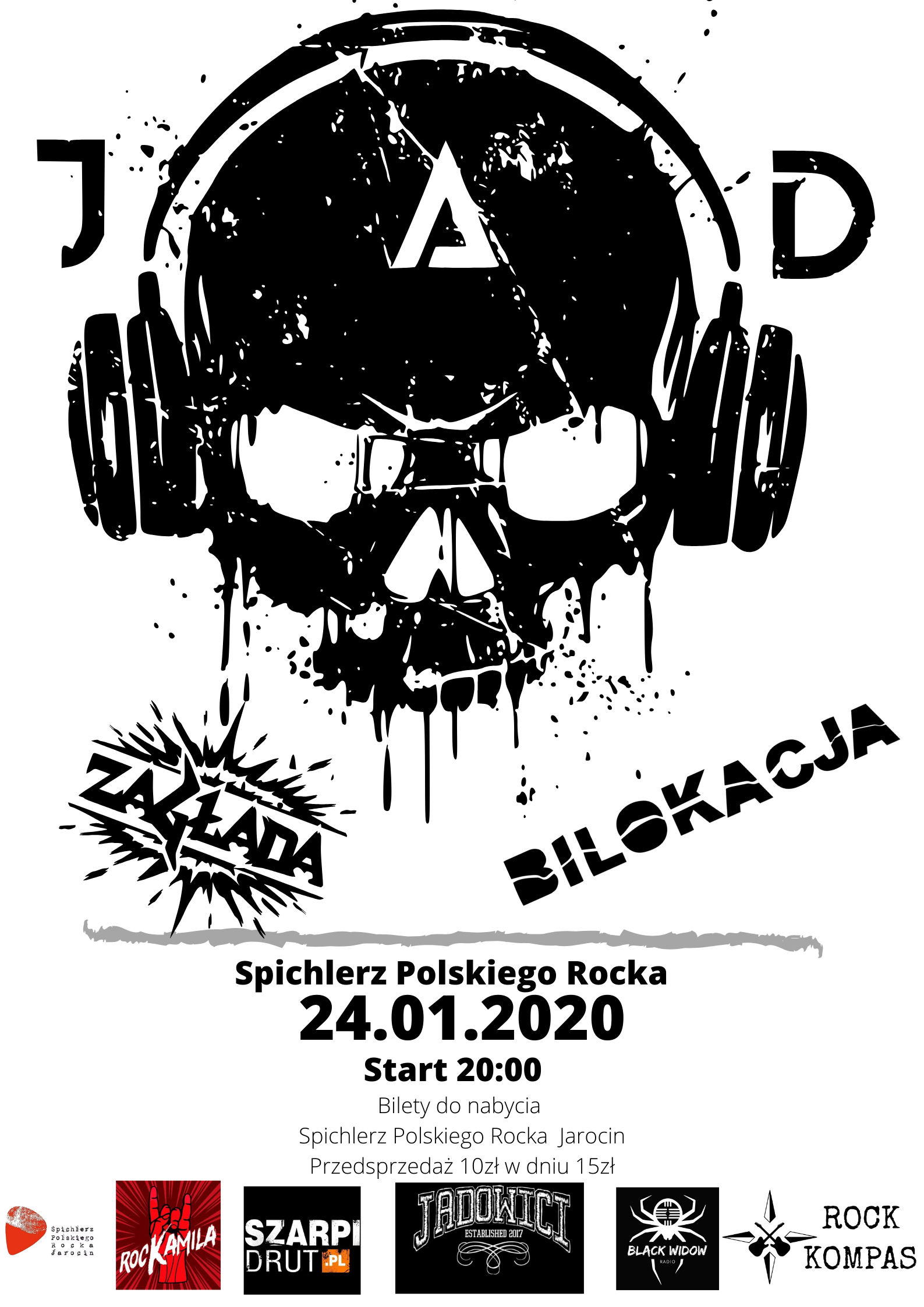 J.A.D, Zagłada, Bilokacja – koncert w Spichlerzu za 2 tygodnie (24.01.2020 r.). Zapraszamy!!!