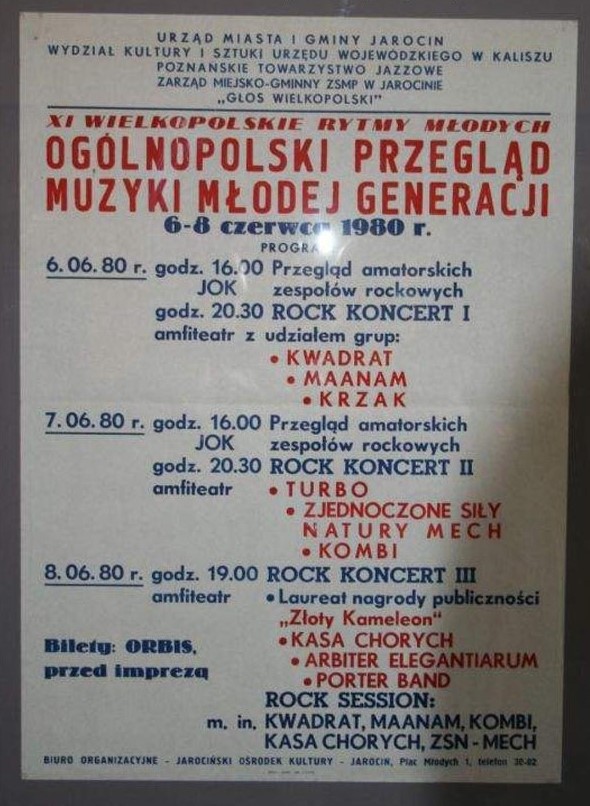 6 czerwca 1980 roku rozpoczął się…I Ogólnopolski Przegląd Muzyki Młodej Generacji.